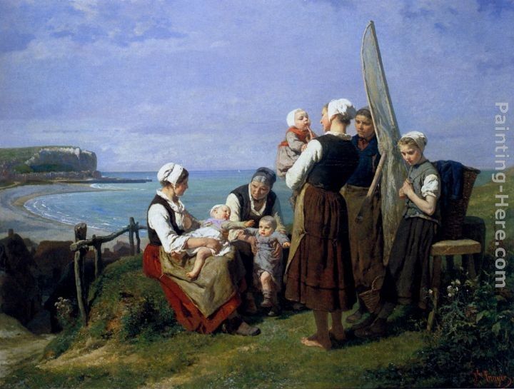 Jules Trayer Saturday Afternoon On The Coast Of Normandy